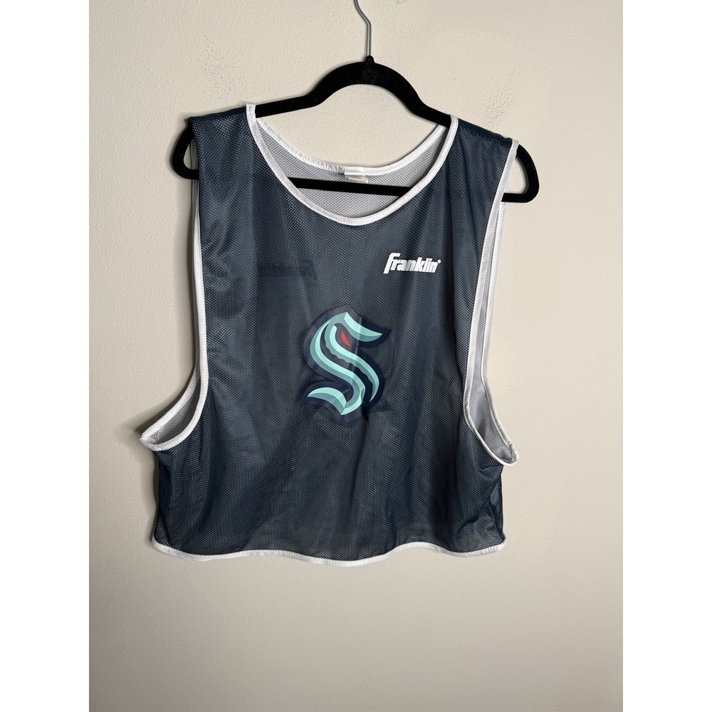 Seattle Kraken Franklin Hockey Practice Jersey NHL‎ Mesh Sleeveless Training Bib
